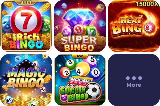 Colorful bingo cards and markers at bw777 online casino